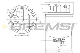 BREMS FE0809 - FILTRO CARBURANTE - FUEL FILTER