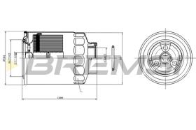 BREMS FE0823 - FILTRO CARBURANTE - FUEL FILTER