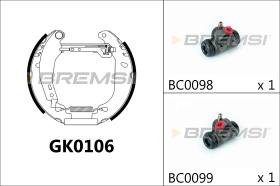 BREMS GK0106 - KIT PREM. GANASCE - FAST SHOES KIT