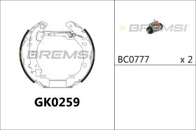 BREMS GK0259 - KIT PREM. GANASCE - FAST SHOES KIT