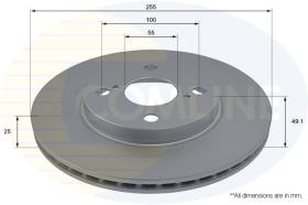 COMLI ADC01107V - COATED BRAKE DISC - SUPERSEDES ADC2503V