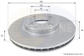 COMLI ADC01114V - COATED BRAKE DISC - SUPERSEDES ADC01118V