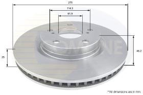 COMLI ADC01136V - COATED BRAKE DISC