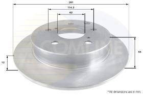 COMLI ADC01137 - COATED BRAKE DISC