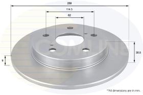 COMLI ADC01145 - COATED BRAKE DISC