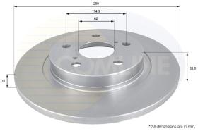 COMLI ADC01151 - COATED BRAKE DISC