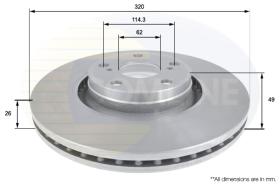 COMLI ADC01165V - COATED BRAKE DISC