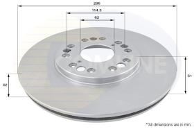 COMLI ADC0162V - COATED BRAKE DISC