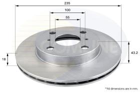 COMLI ADC0193V - COATED BRAKE DISC - SUPERSEDES ADC01144V