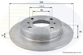 COMLI ADC0217 - COATED BRAKE DISC