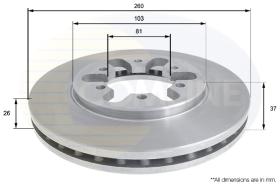 COMLI ADC0220V - COATED BRAKE DISC