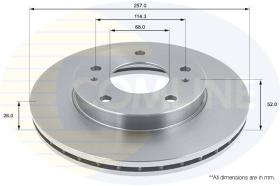 COMLI ADC0228V - COATED BRAKE DISC