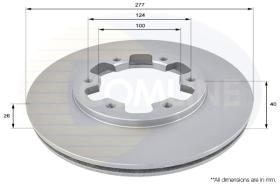 COMLI ADC0238V - COATED BRAKE DISC