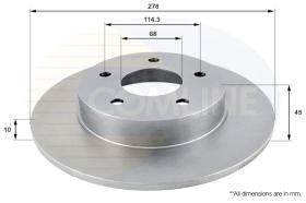 COMLI ADC0261 - COATED BRAKE DISC