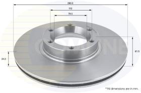 COMLI ADC0263V - COATED BRAKE DISC