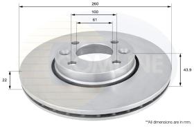 COMLI ADC0266V - COATED BRAKE DISC - SUPERSEDES ADC1554V