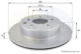 COMLI ADC0272V - COATED BRAKE DISC