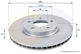 COMLI ADC0274V - COATED BRAKE DISC - SUPERSEDES ADC0293V