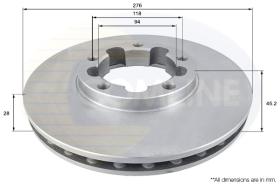 COMLI ADC0280V - COATED BRAKE DISC