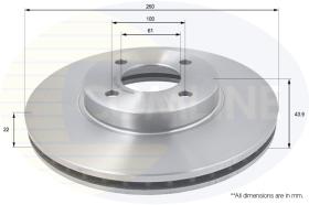 COMLI ADC0281V - COATED BRAKE DISC