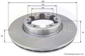 COMLI ADC0285V - COATED BRAKE DISC