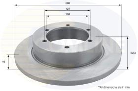 COMLI ADC0288 - COATED BRAKE DISC