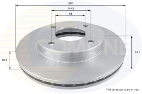 COMLI ADC0289V - COATED BRAKE DISC