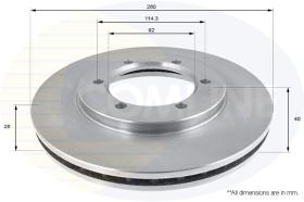 COMLI ADC0290V - COATED BRAKE DISC