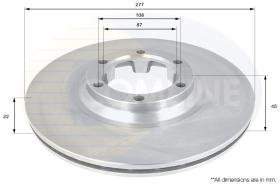 COMLI ADC0307V - COATED BRAKE DISC