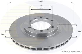 COMLI ADC0336V - COATED BRAKE DISC - SUPERSEDES ADC0350V