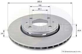 COMLI ADC0352V - COATED BRAKE DISC