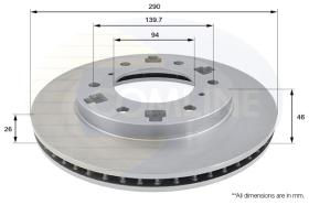 COMLI ADC0359V - COATED BRAKE DISC