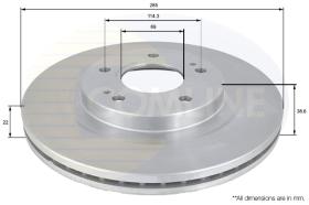 COMLI ADC0361V - COATED BRAKE DISC