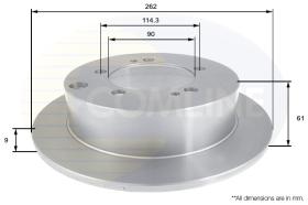 COMLI ADC0368 - BRAKE DISC