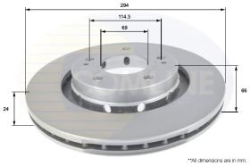 COMLI ADC0370V - COATED BRAKE DISC