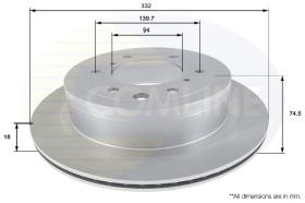 COMLI ADC0380V - COATED BRAKE DISC