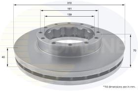 COMLI ADC0384V - COATED BRAKE DISC