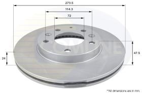 COMLI ADC0443V - COATED BRAKE DISC