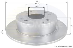 COMLI ADC0536 - COATED BRAKE DISC