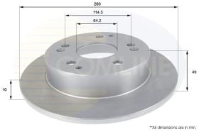 COMLI ADC0542 - COATED BRAKE DISC