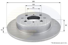 COMLI ADC0543 - COATED BRAKE DISC