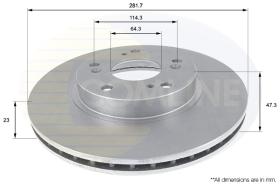 COMLI ADC0544V - COATED BRAKE DISC