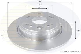 COMLI ADC0545 - COATED BRAKE DISC