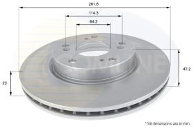 COMLI ADC0553V - COATED BRAKE DISC