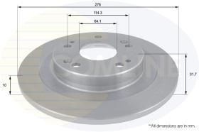 COMLI ADC0571 - COATED BRAKE DISC