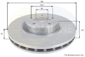 COMLI ADC0819V - COATED BRAKE DISC