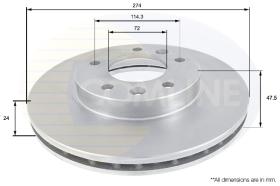 COMLI ADC1018V - BRAKE DISC - SUPERSEDES ADC1018