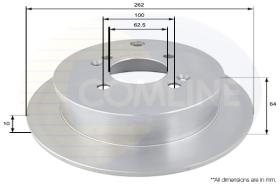 COMLI ADC1078 - COATED BRAKE DISC