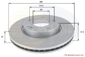 COMLI ADC1098V - COATED BRAKE DISC