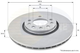 COMLI ADC1124V - COATED BRAKE DISC